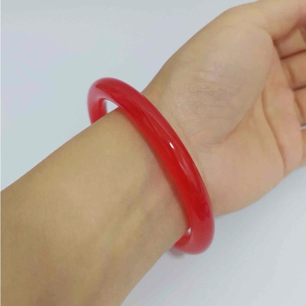 Natural Round Jade Bangle Bracelet for Women Girls Chinese Style Jadeite
